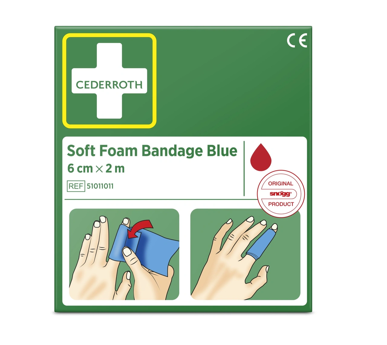 SOFT FOAM BANDAGE DETECTABLE, CEDERROTH (676100)