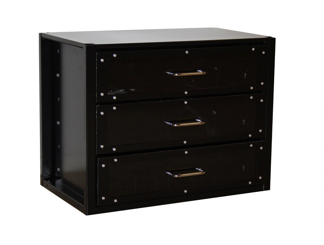 REGAL MELLANMODUL, DJUPA, PLEXIGLASLÅDOR, SVART