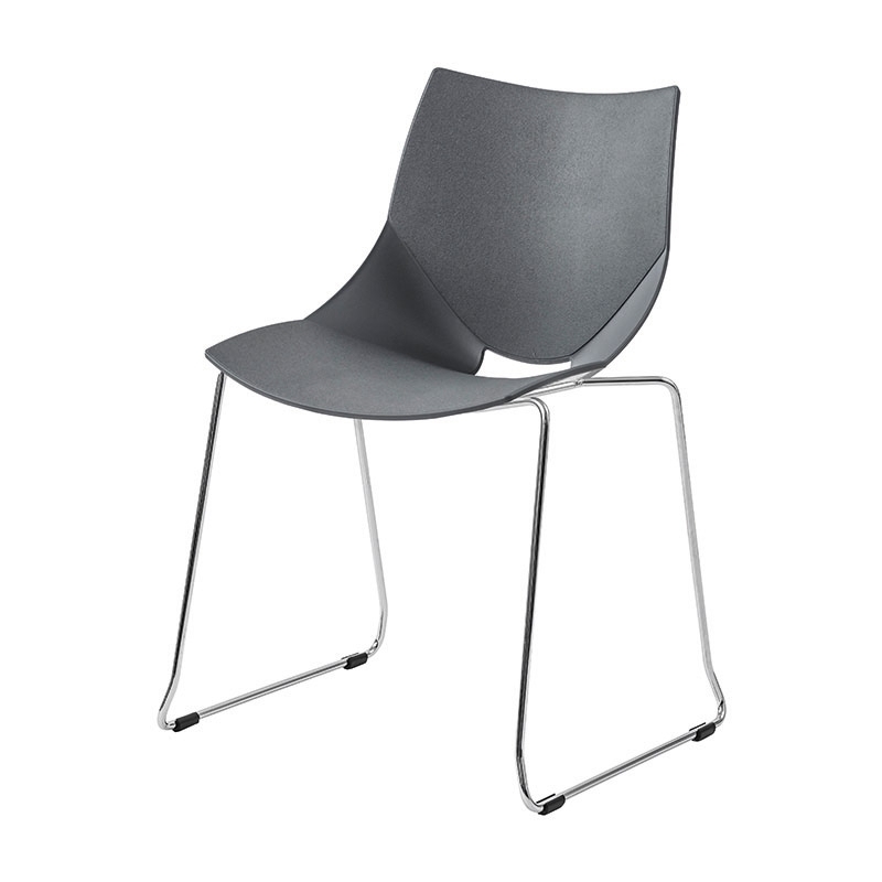 Stol Shell/Medstativ, Grå/Krom