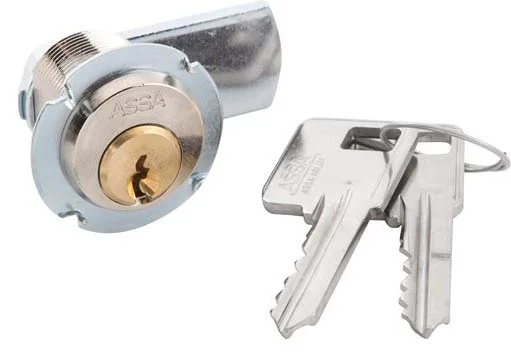 Assa 8450 cylinderlås med två nycklar, system