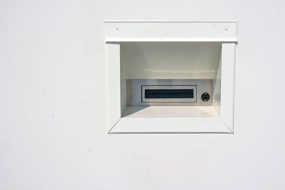Deponeringsskåp EN 1143-2 grI, 880x650x650 mm, depo bakåt