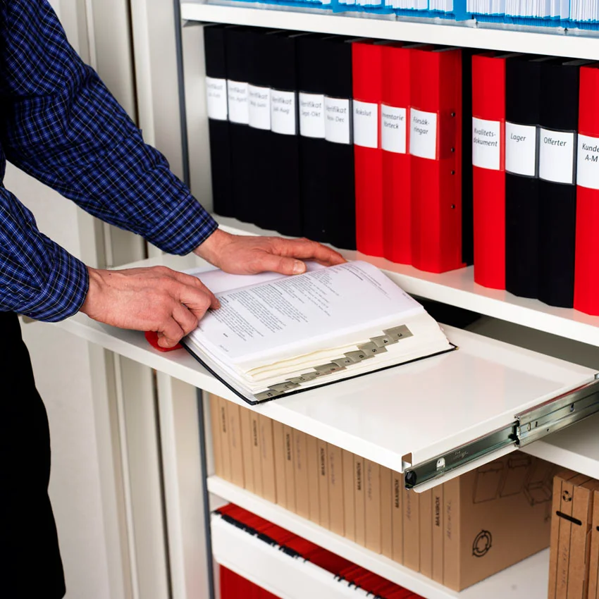 Utdragbar avlastningshylla för arkivskåp 1320,1900mm