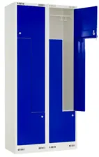 Elevskåp Z-robust 1750x800x550 mm, plant, cyl.lås , 4 z-dörr