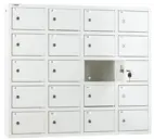 Småfacksskåp vägghängt 880x1000x200, 20 fack, cyl.lås