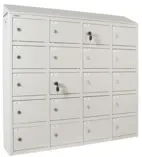 Laddskåp för mobiltelefoner 880x1000x200 mm, 20 låsbara fack