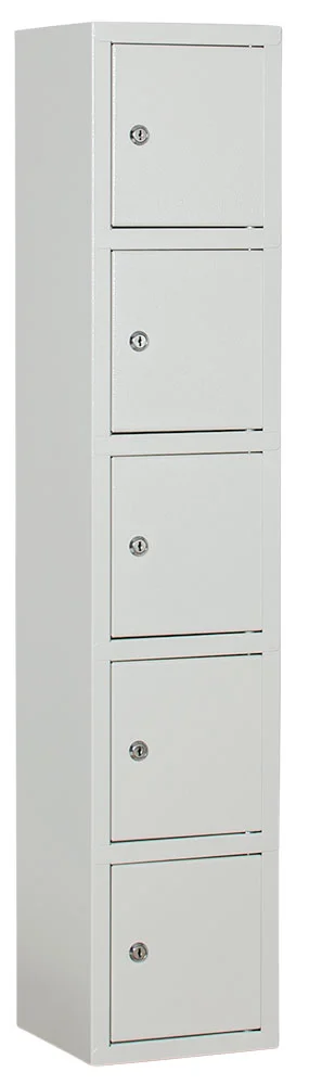 Småfacksskåp 1250x250x250 mm, fem fack, cyllås