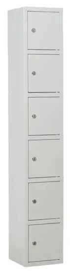 Småfacksskåp 1500x250x250 mm, sex fack, cyllås