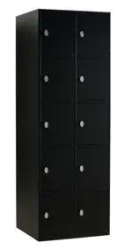 Förvaringsskåp 2x5 dörrar, 1750x600x550 mm, klinka
