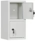 Småfacksskåp 500x250x250 mm, två fack, cyllås