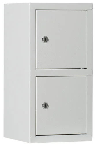 Småfacksskåp 500x250x250 mm, två fack, cyllås
