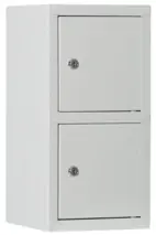 Småfacksskåp 500x250x250 mm, två fack, cyllås