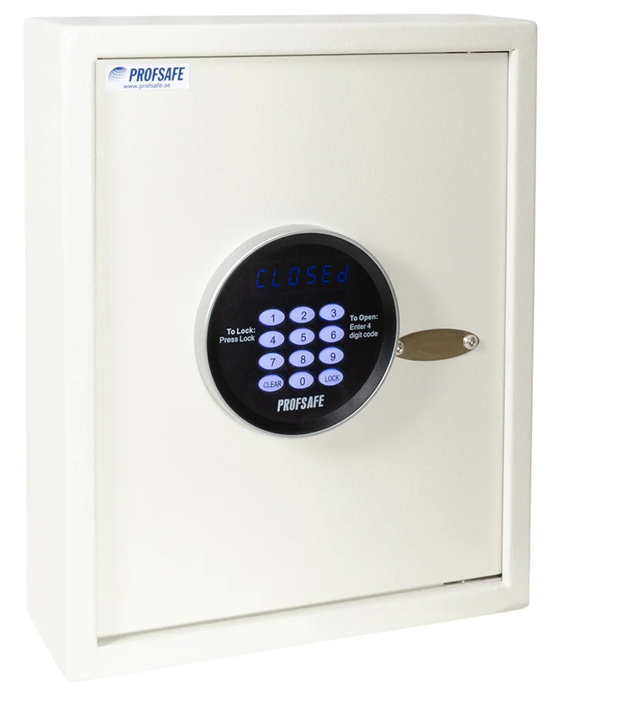 Nyckelskåp 375x300x110 mm, 30 krok, elkodlås