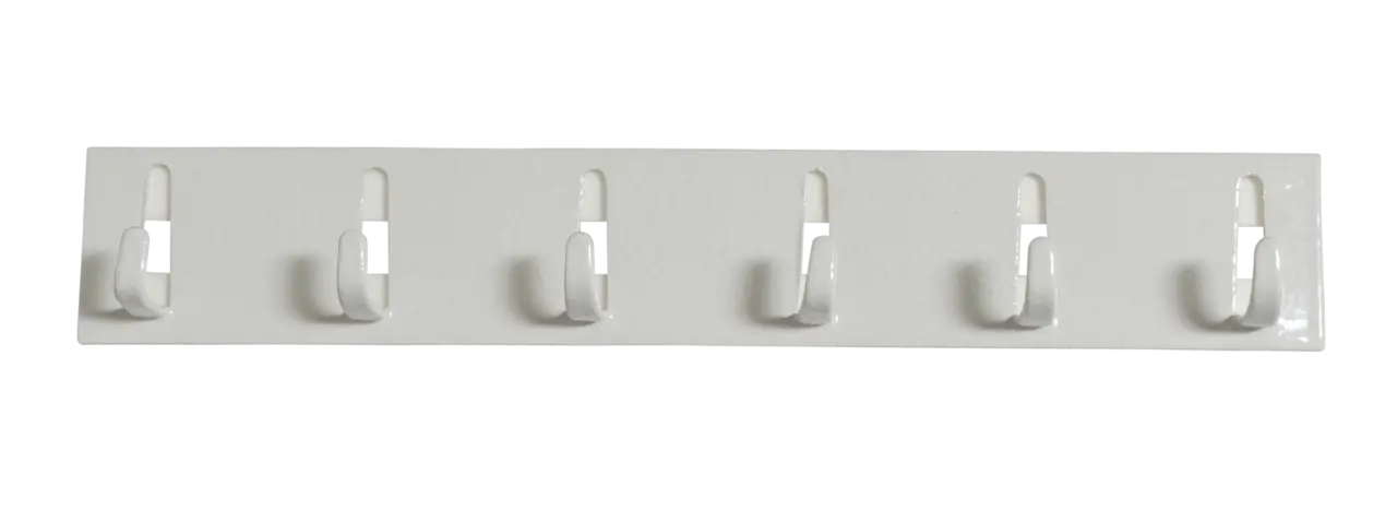 Nyckellist med dubbelhäftande tejp, 6 krok, 35x211 mm