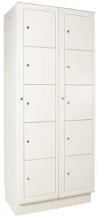 Tvättbytesskåp 1885x800x480 mm, 2x5 fack, sockel