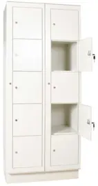 Tvättbytesskåp 1885x800x480 mm, 2x5 fack, sockel