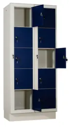 Tvättbytesskåp 1885x800x480 mm, 2x5 fack, sockel
