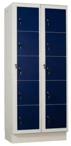 Tvättbytesskåp 1885x800x480 mm, 2x5 fack, sockel