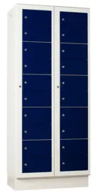 Tvättbytesskåp 1885x800x480 mm, 2x10 fack, sockel