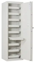 Utdragbar hylla/låda med kant och avdelare