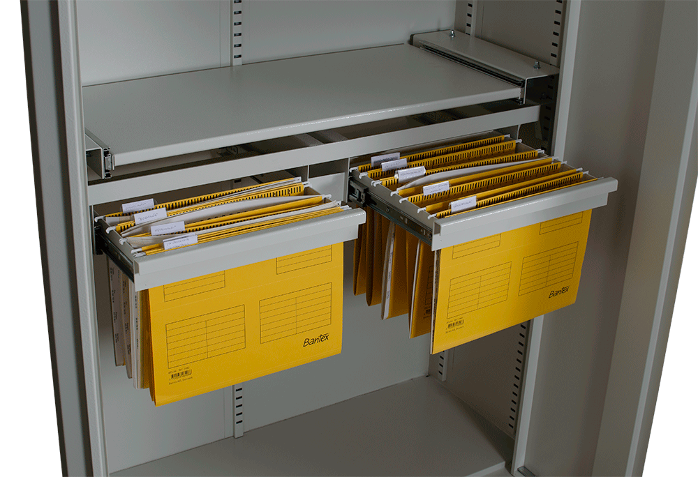 Utdragbar hängmappsram för säkerhetsskåp, 680x575x500 mm