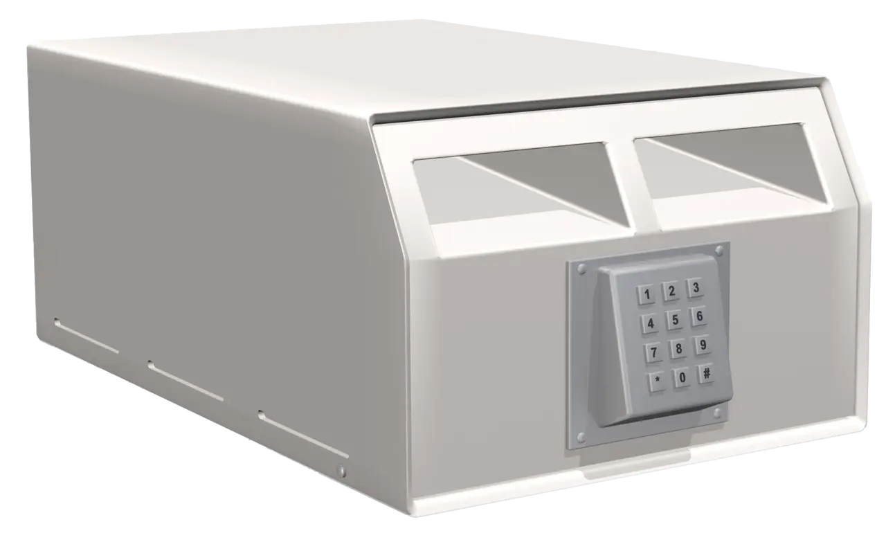 Sedelbox, dubbel, 155x230x380 mm, elkodlås