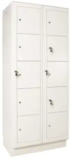 Tvättbytesskåp 1885x800x480 mm, 2x5 fack, sockel