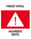 Dekal Farligt avfall till Tower 130x170mm