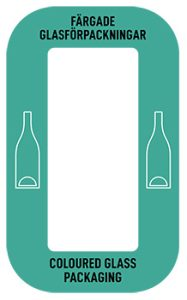 Dekal Färgade glasförpackningar till Mutii (rekt.)