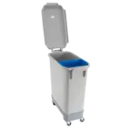 Plastkärl med lock, Komplett, 60 L, Grå