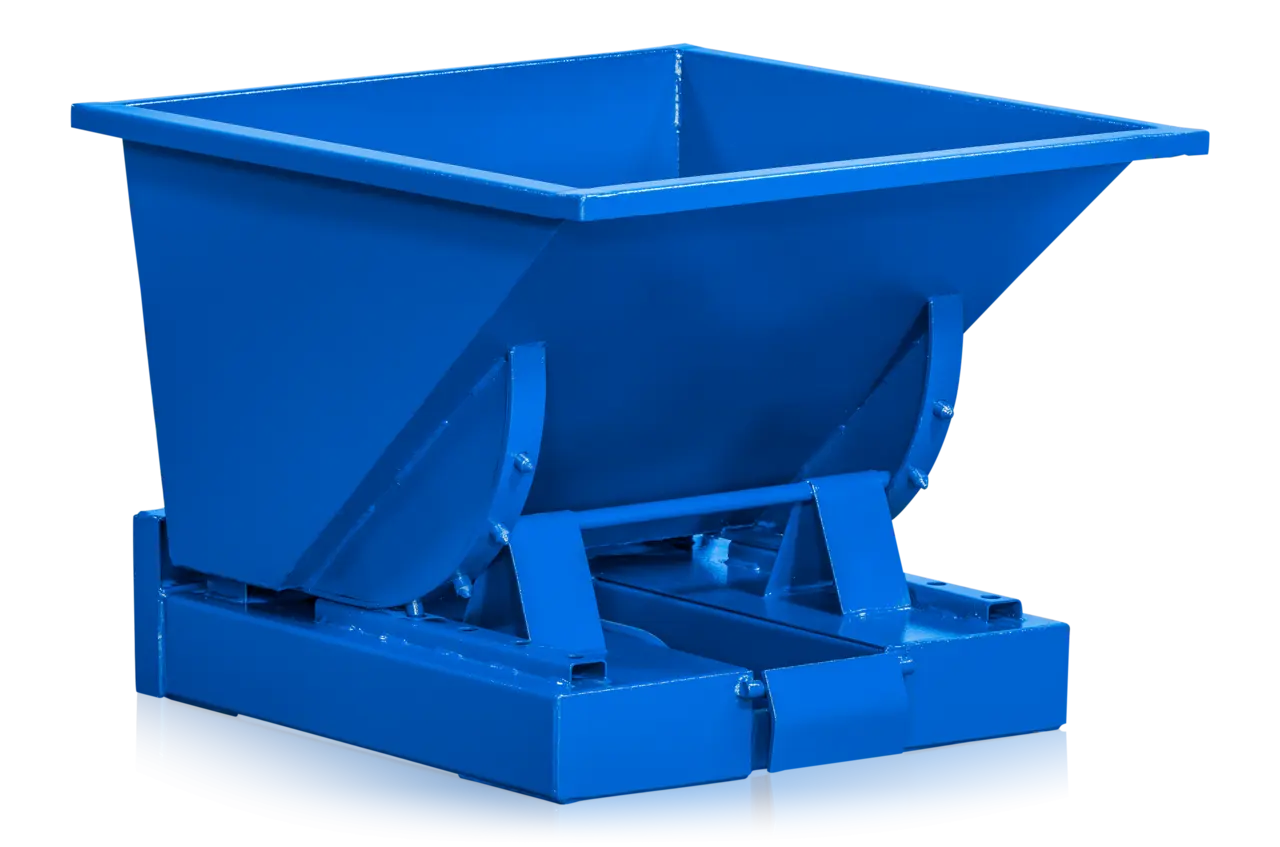 Tippcontainer med tryckplatta Mega 150L