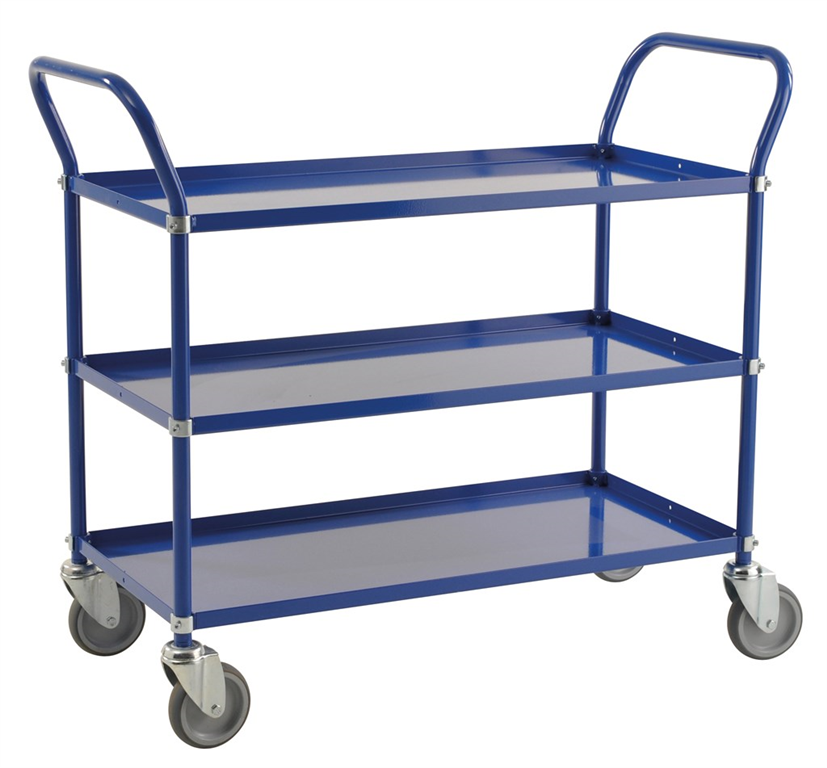 Rullvagn med 3 hyllor Blå