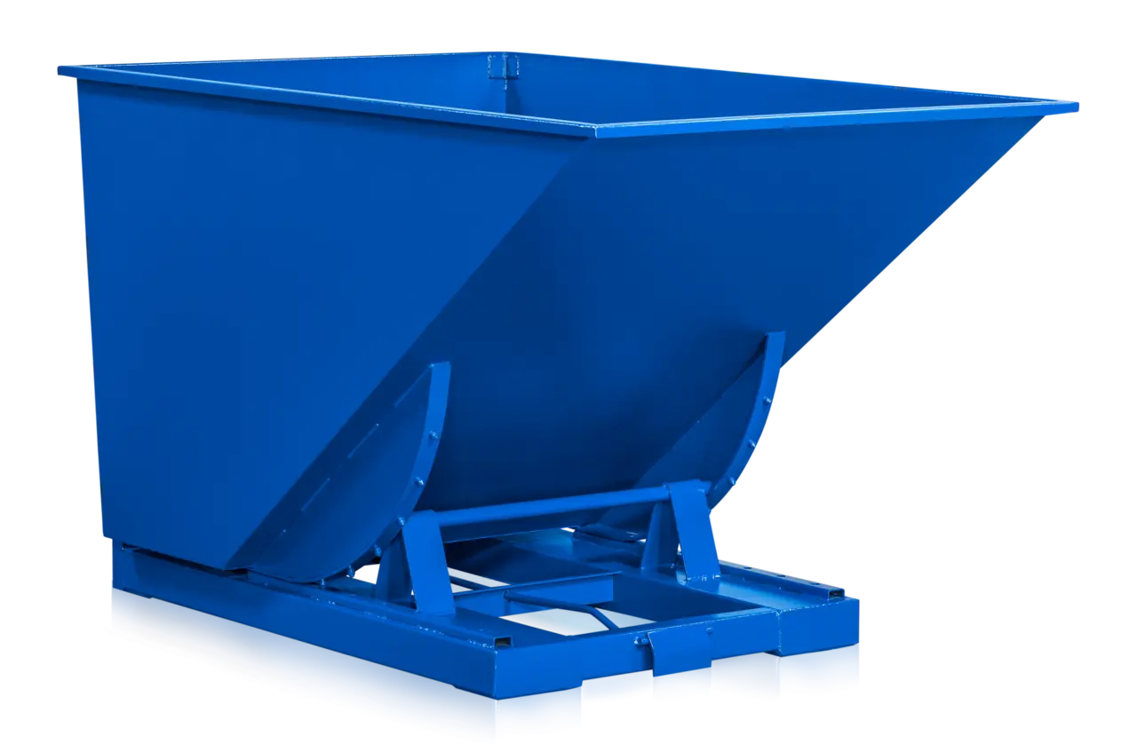 Tippcontainer med tryckplatta Mega 2000L