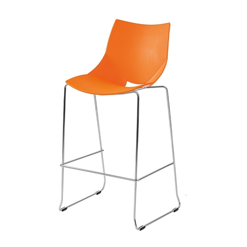 Barstol Shell, Orange/Krom