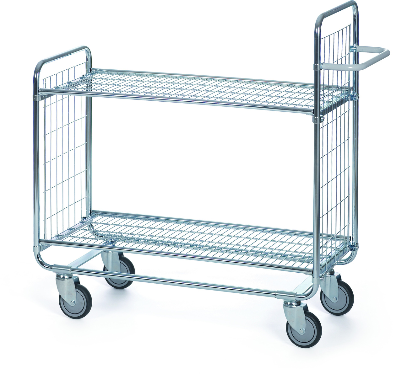 Hyllvagn 100 med galler 1000x450 2 hyllor