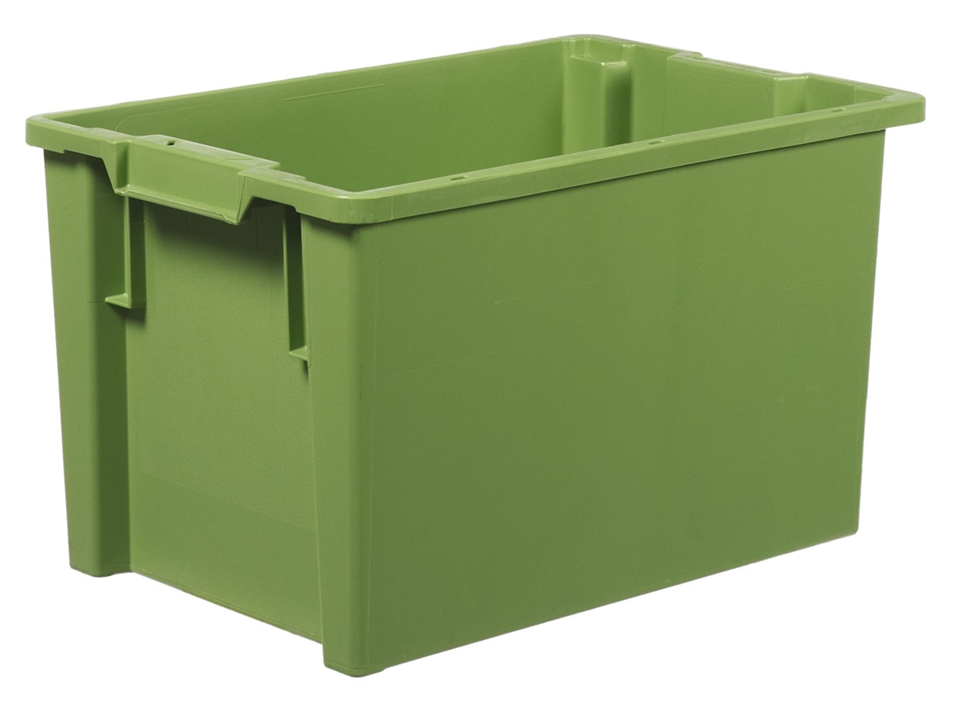 Stapelbar plastback 600x400x350 mm 66L Grön