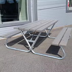 Bänkbord Robust Picnic 180 Grå utan ryggstöd