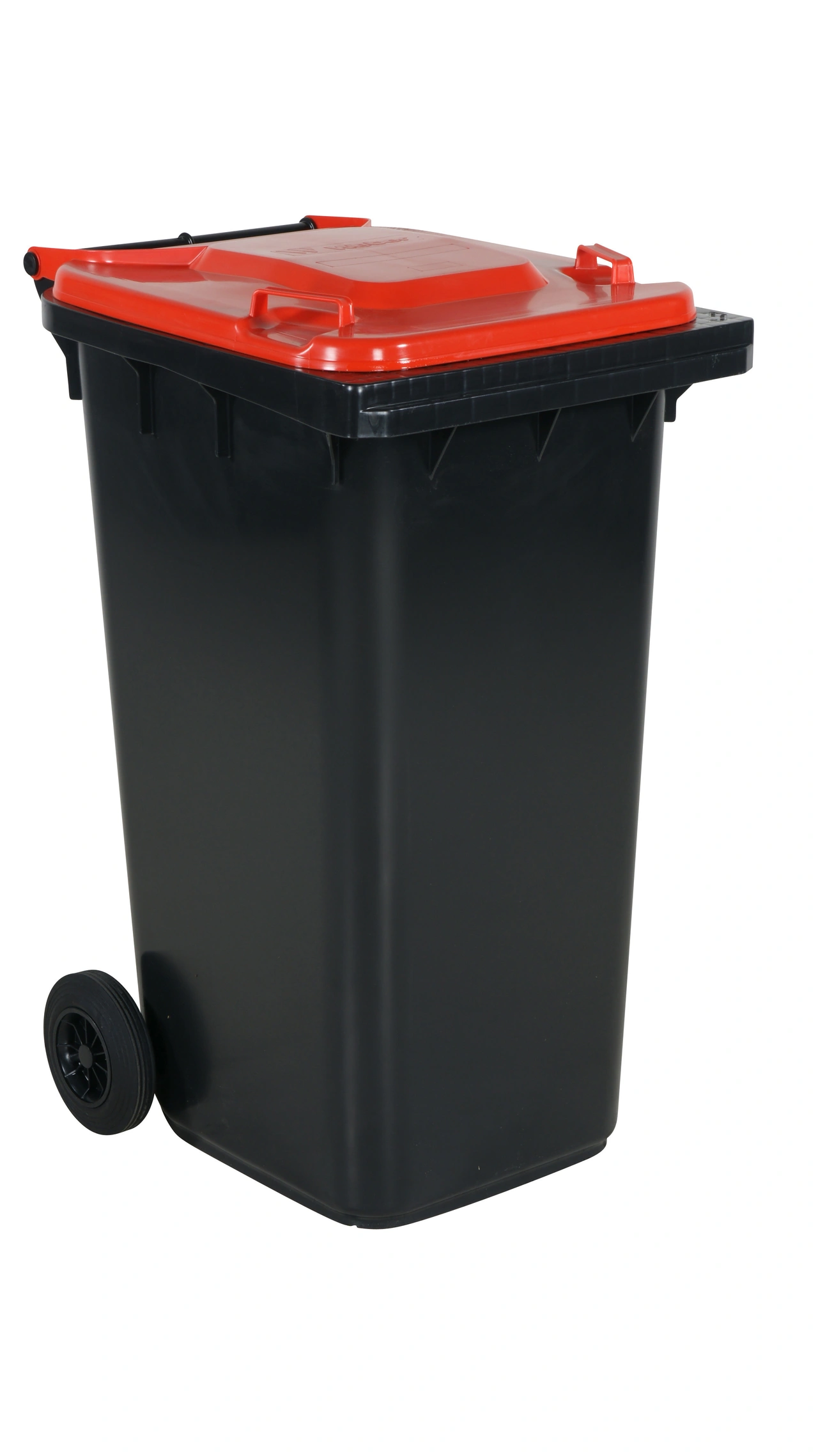 Avfallskärl med färgat Lock, 240 L, Röd