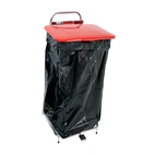 Säckställ med lock och pedal, röd, 60 L