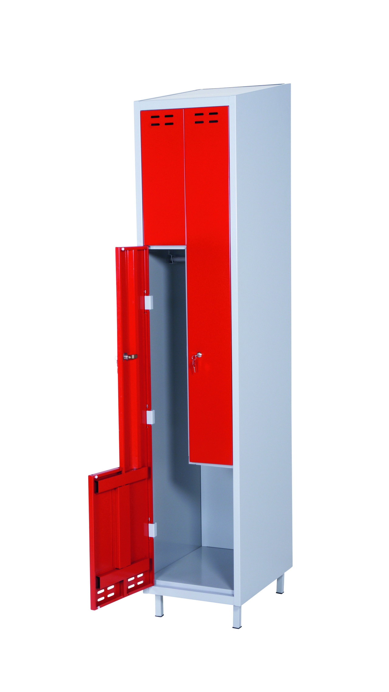 Klädskåp d/Z med 2 dörrar Röd