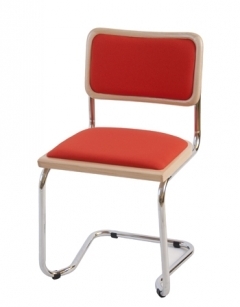 Stol Madrid, Röd/Krom