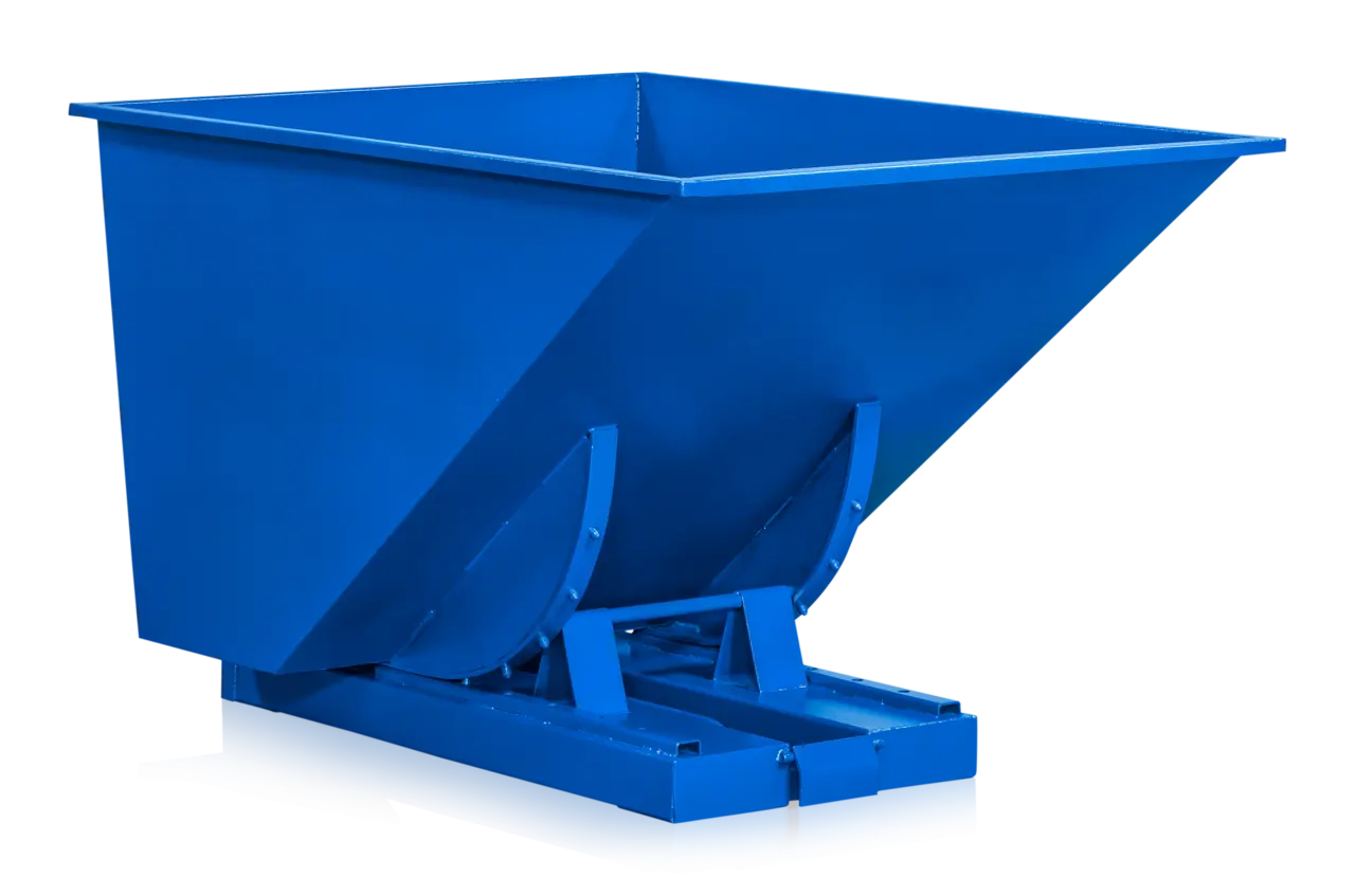 Tippcontainer med tryckplatta Mega 1100L