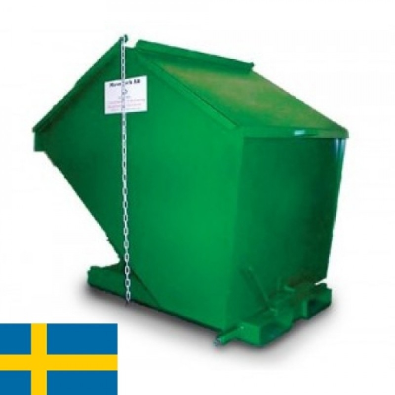 Tippcontainer med lock 800L