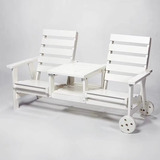 Träsoffa Duo Seat Vitmålad
