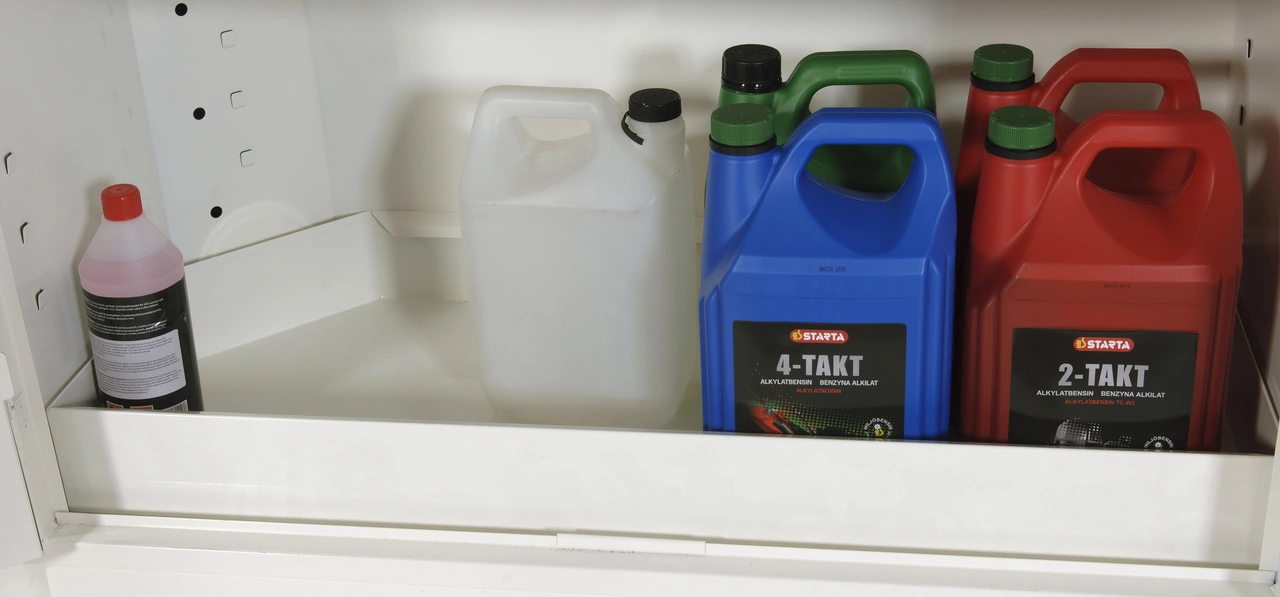 Bottentråg till djup 450mm för kemikalieskåp