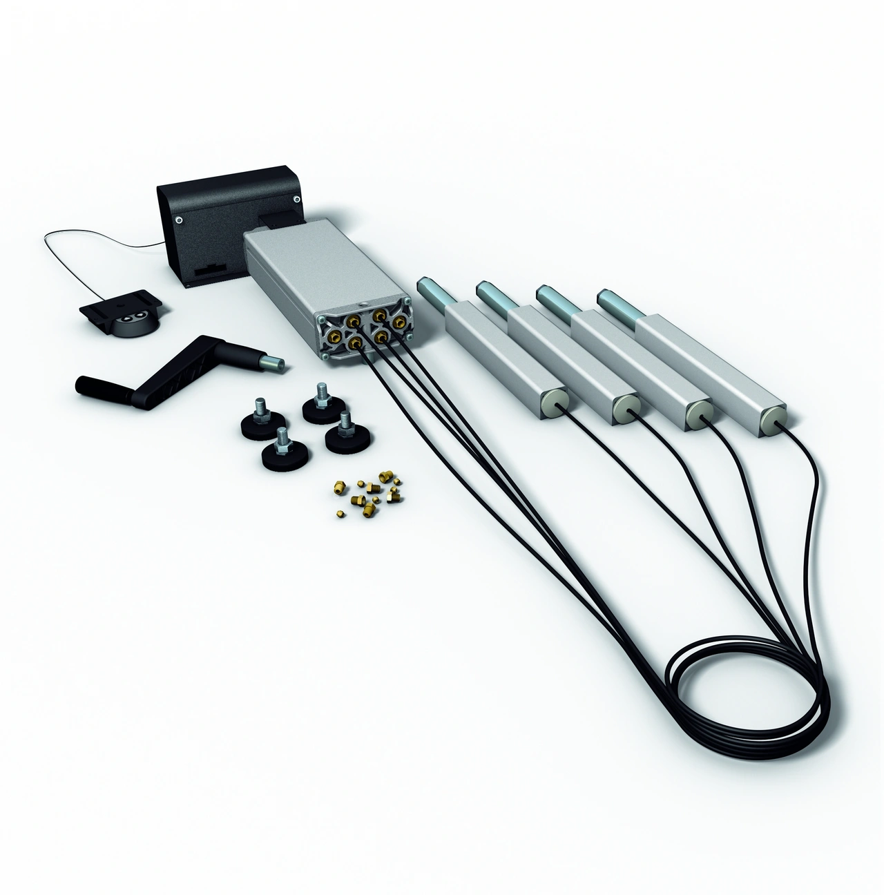 Komplett hydrauliskt lyftsystem med vev
